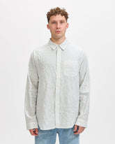 Luis Check Long Sleeve Shirt in Ivory