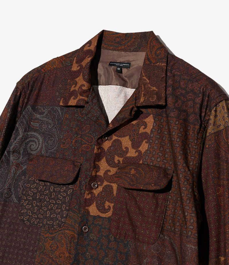 Classic Shirt in Dark Brown Paisley PW Print