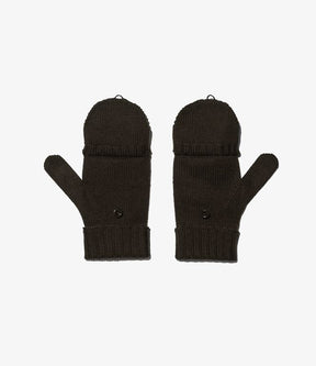 Mitten in Brown Merino Wool