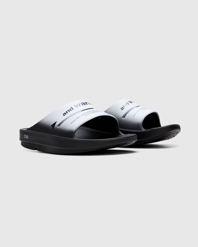 OOFOS × andWander OOahh Recovery Sandal in Black