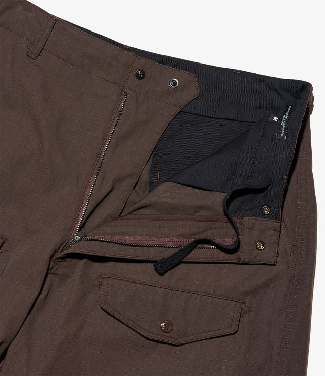 AF Overpant in DK. Brown Heavyweight Cotton Ripstop