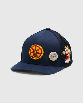 Otakara Wheel and Tiger Hat in Navy