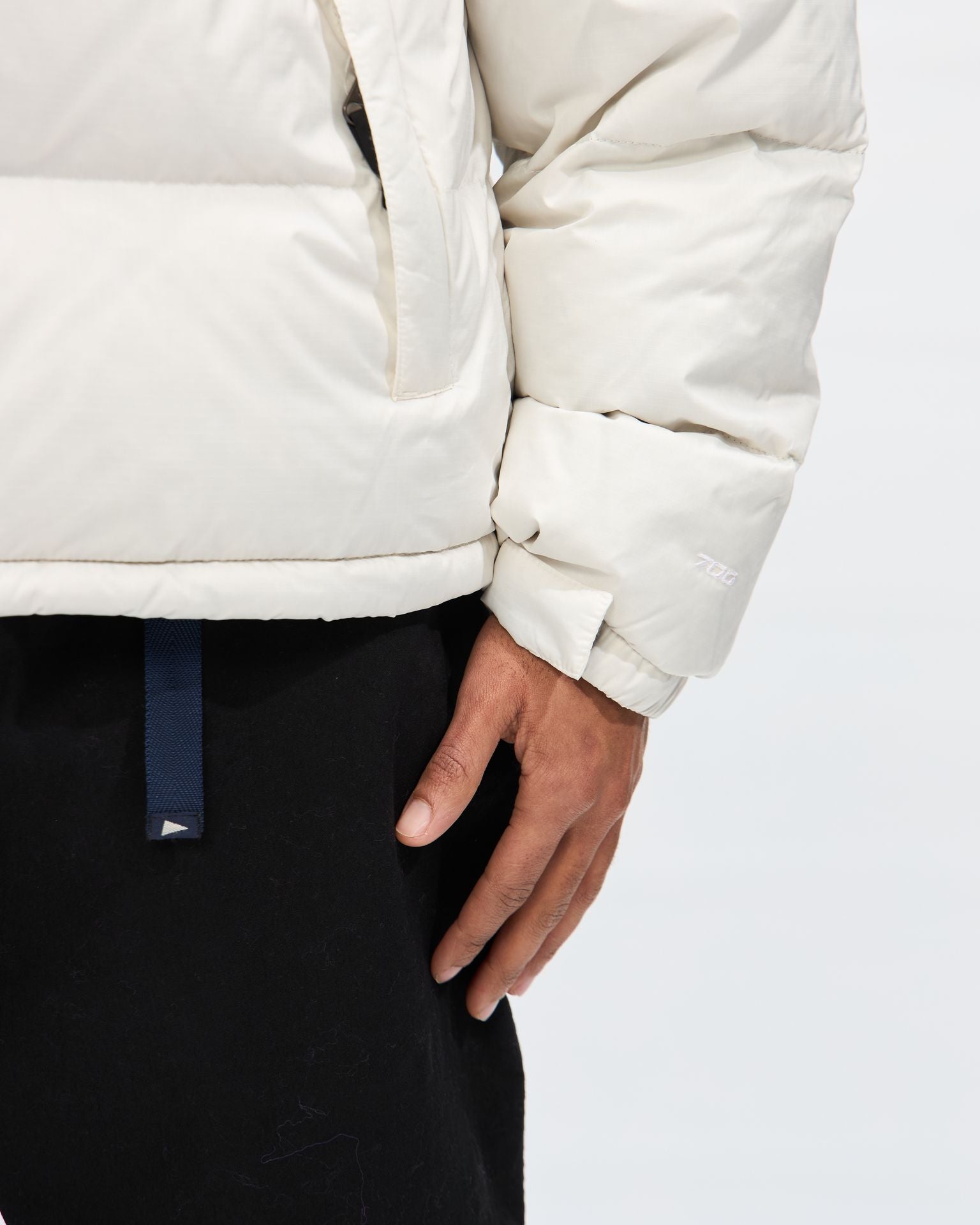 1996 Retro Nuptse Jacket in TNF White / TNF Black