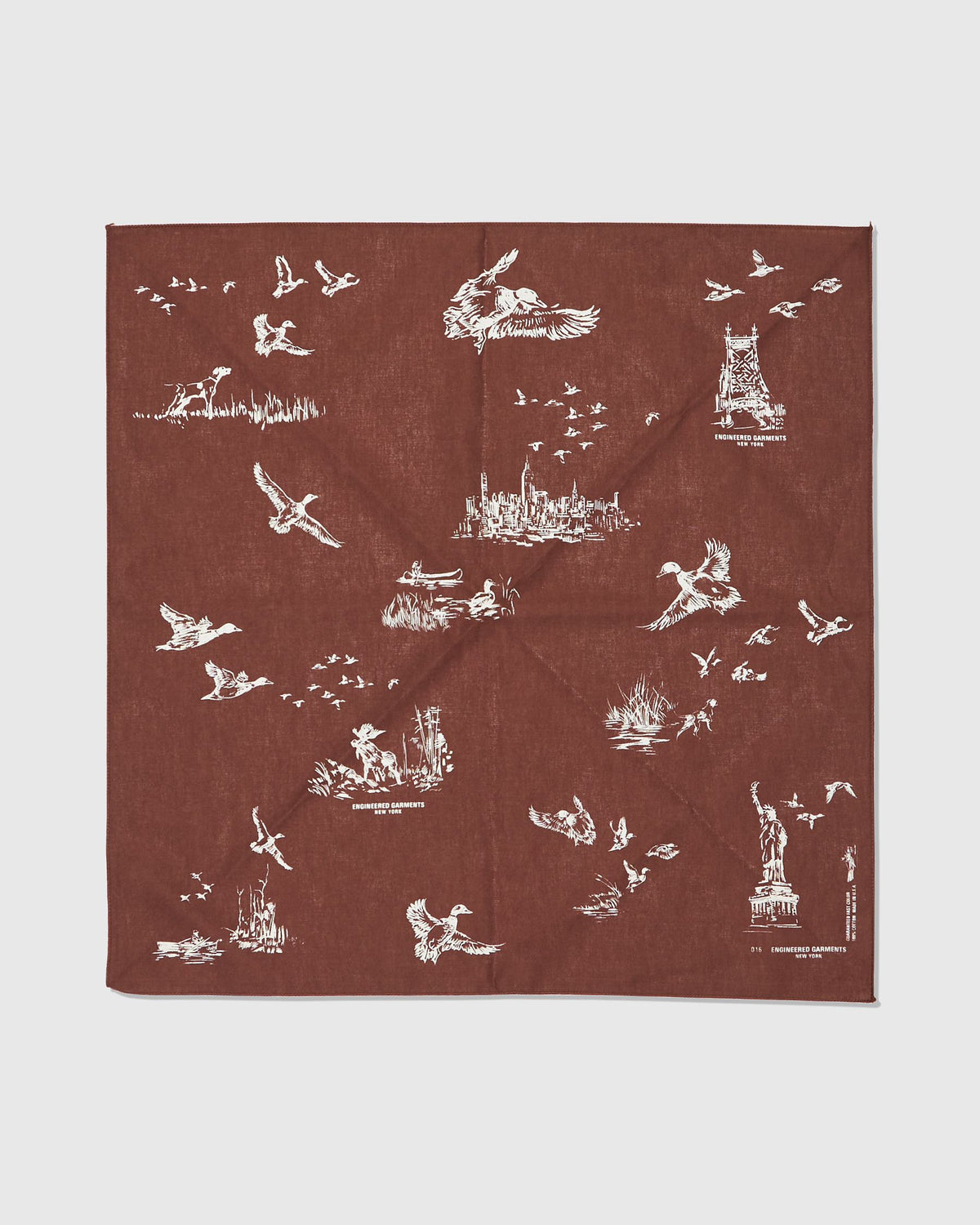 Printed Bandana in Brown Hunting