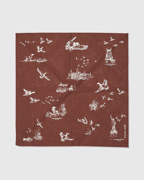 Printed Bandana in Brown Hunting