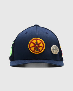 Otakara Wheel and Tiger Hat in Navy