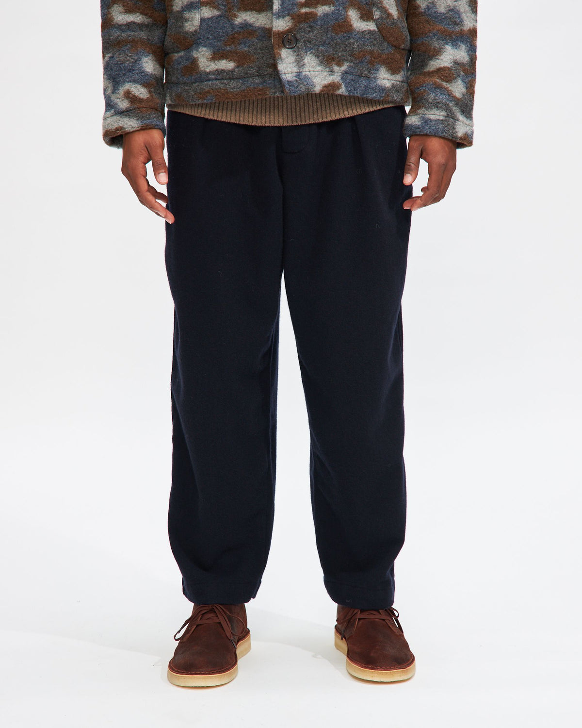Oxford Pant in Navy Recycled Soft Wool