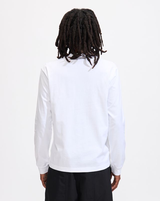 Printed Longsleeve T-Shirt in White