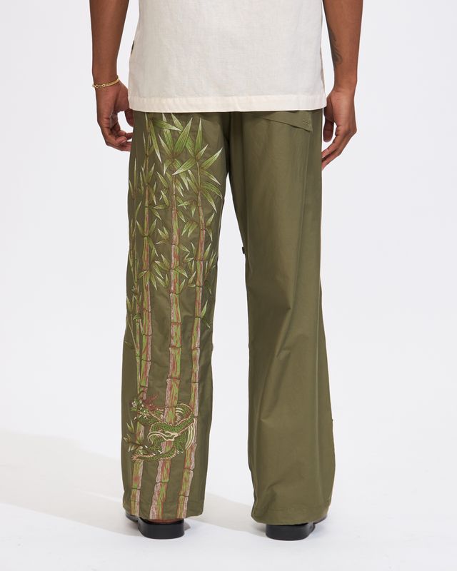 5076 Dragon Bamboo Loose Snopants in Olive