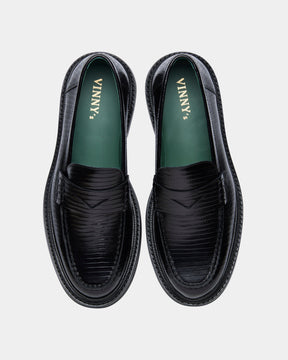 Vinnee Penny Loafer in Black Lizzard