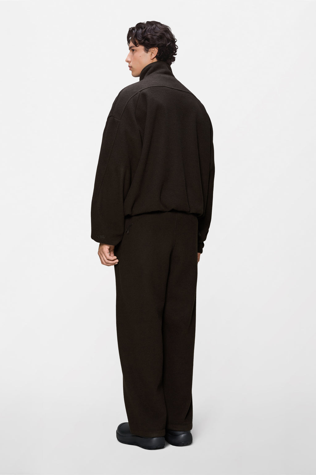 Fleece Zip Jacket in Bark
