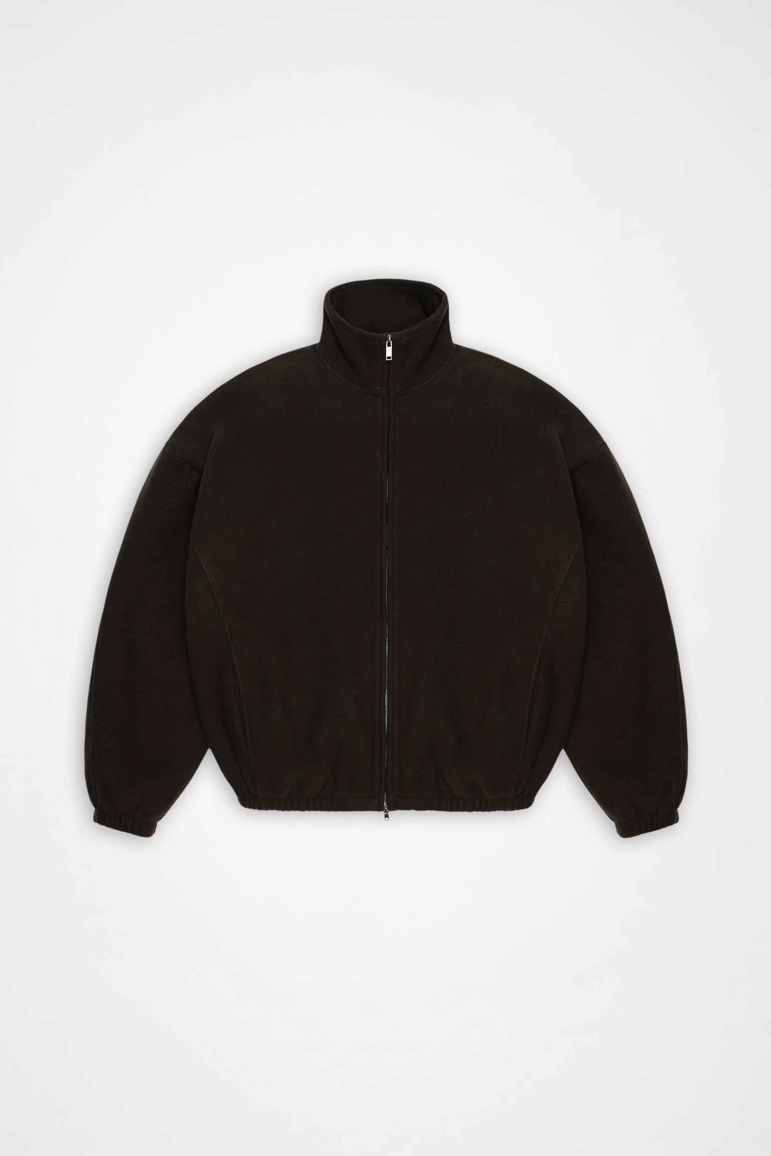 Fleece Zip Jacket in Bark