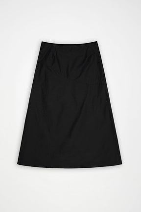 Light Woven W Skirt in Black