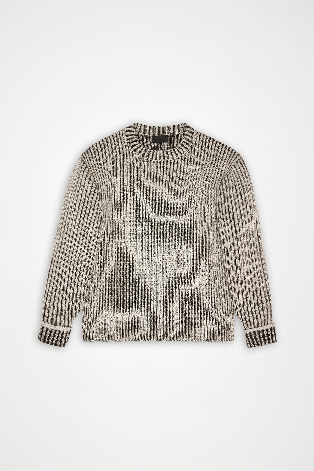 Sapa Knit Crew Neck Sweater in Vintage White / Black