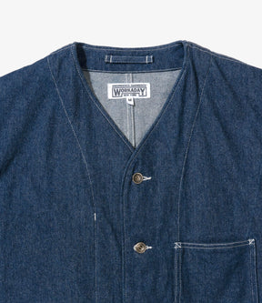 Engineer Short Jacket in Indigo 12oz Denim