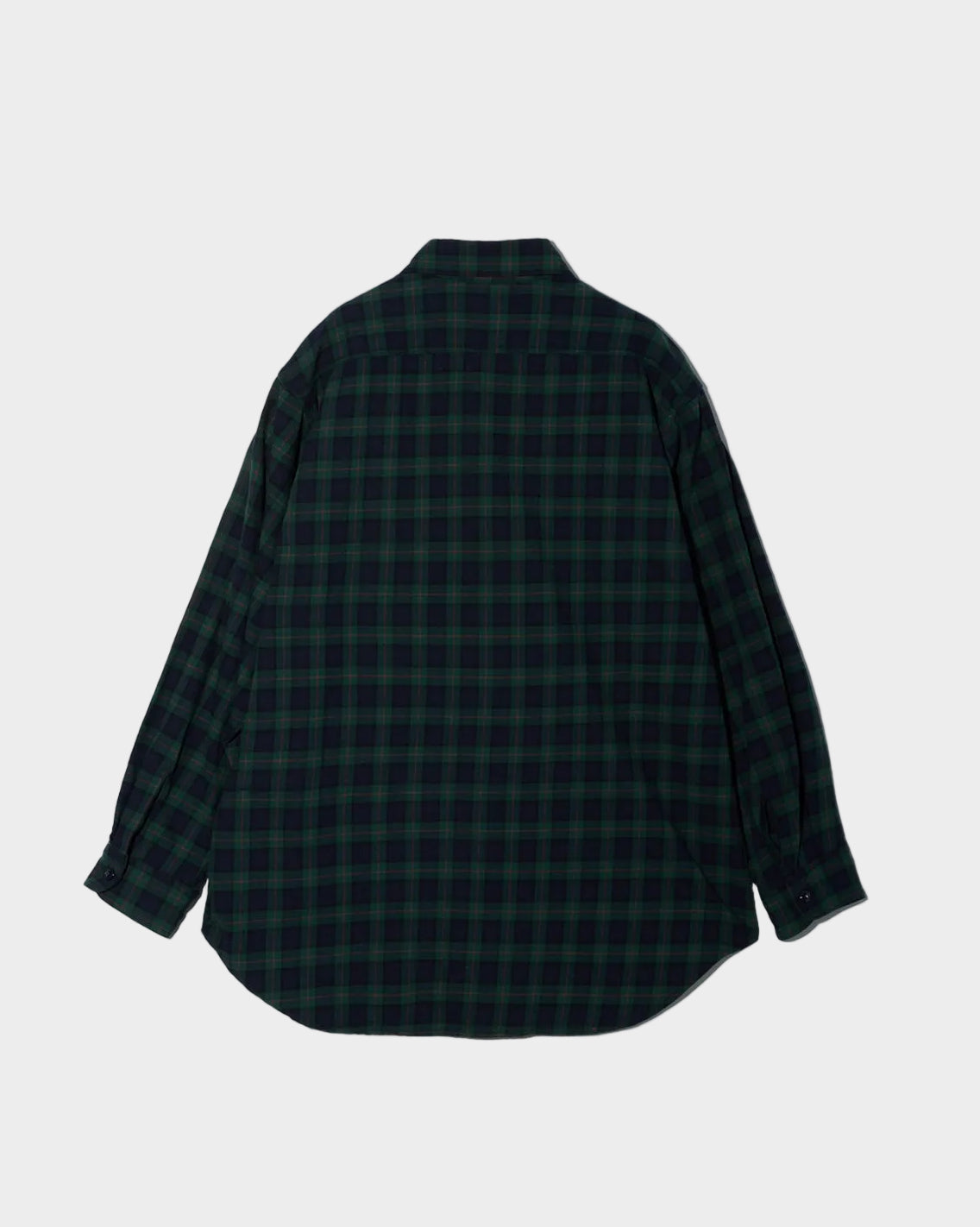 Utility Shirt in Hunter Green Cotton Twill Plaid
