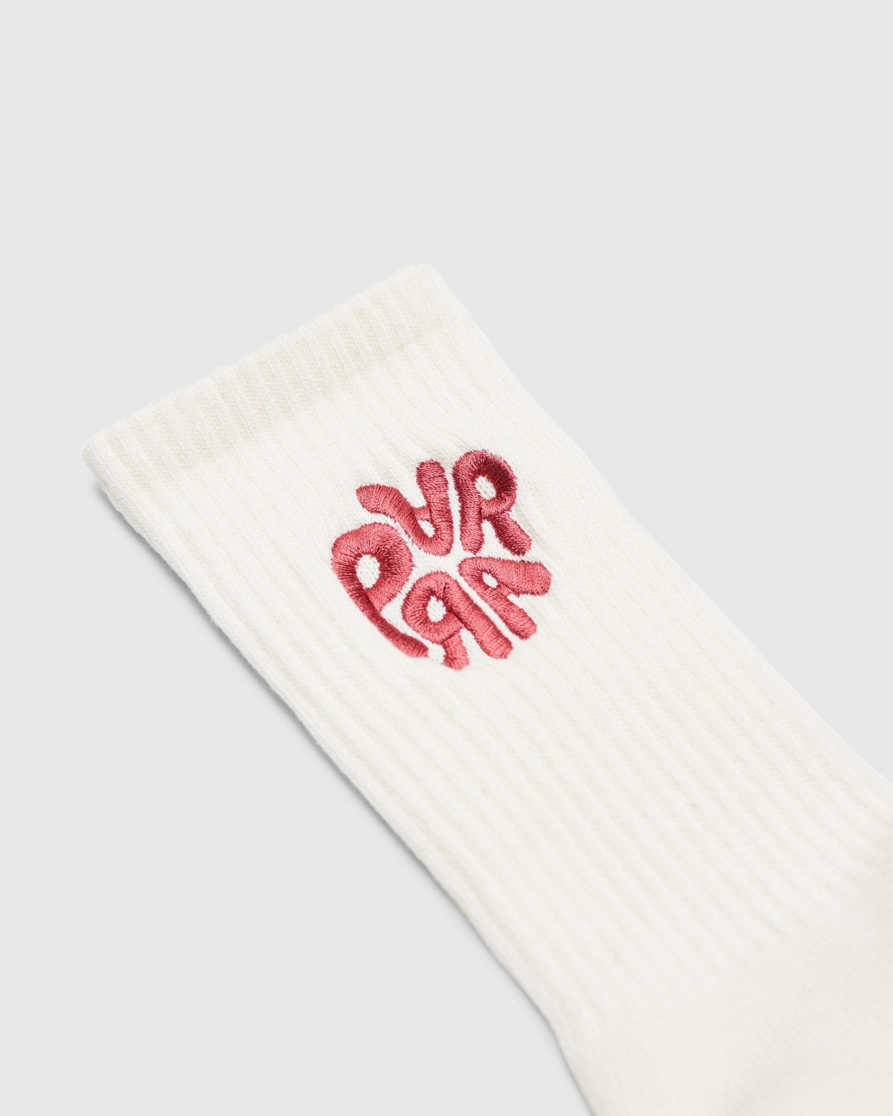 1976 Logo Crew Socks in Brick Red