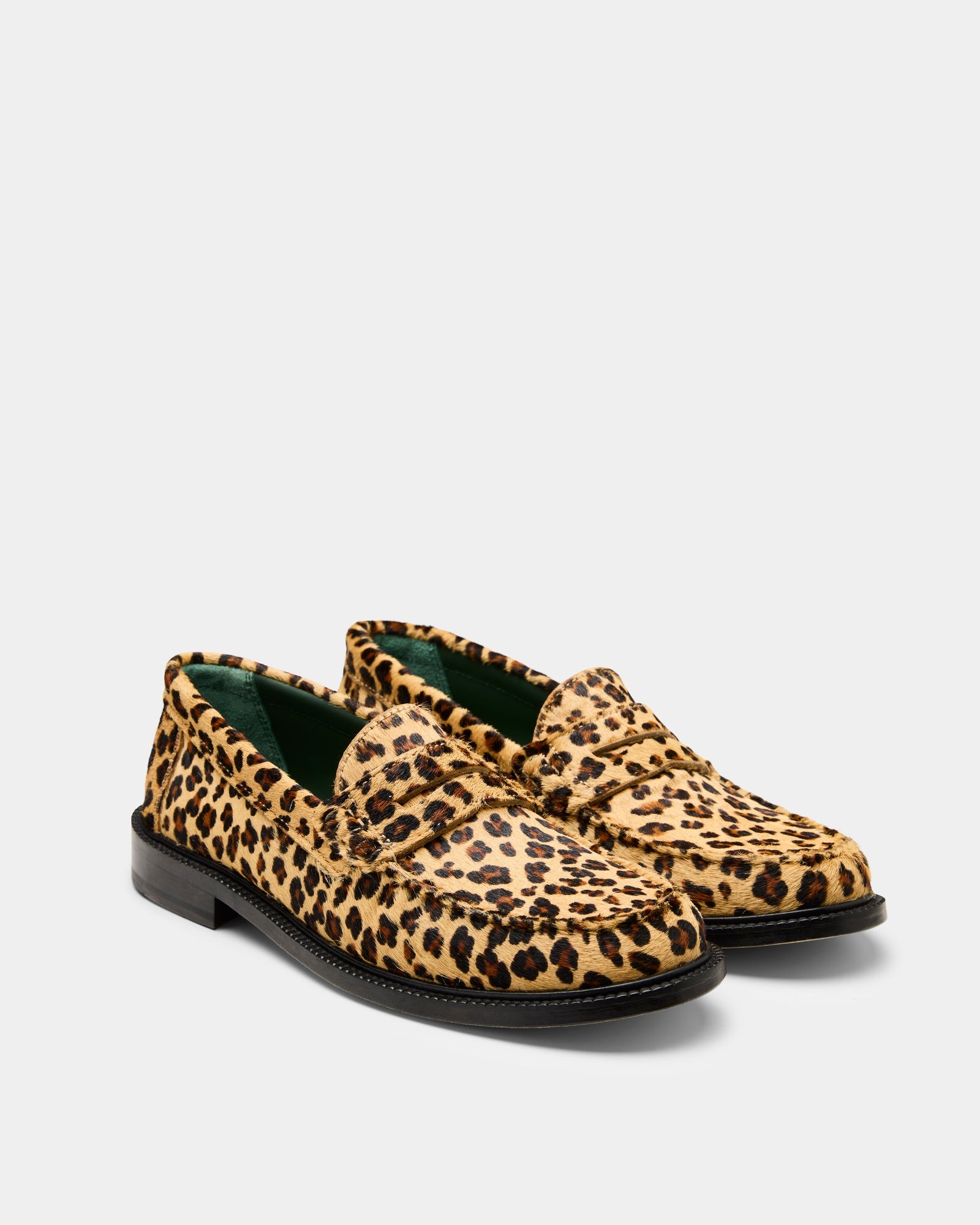 Yardee Moccasin Loafer in Leopard Pony Hair
