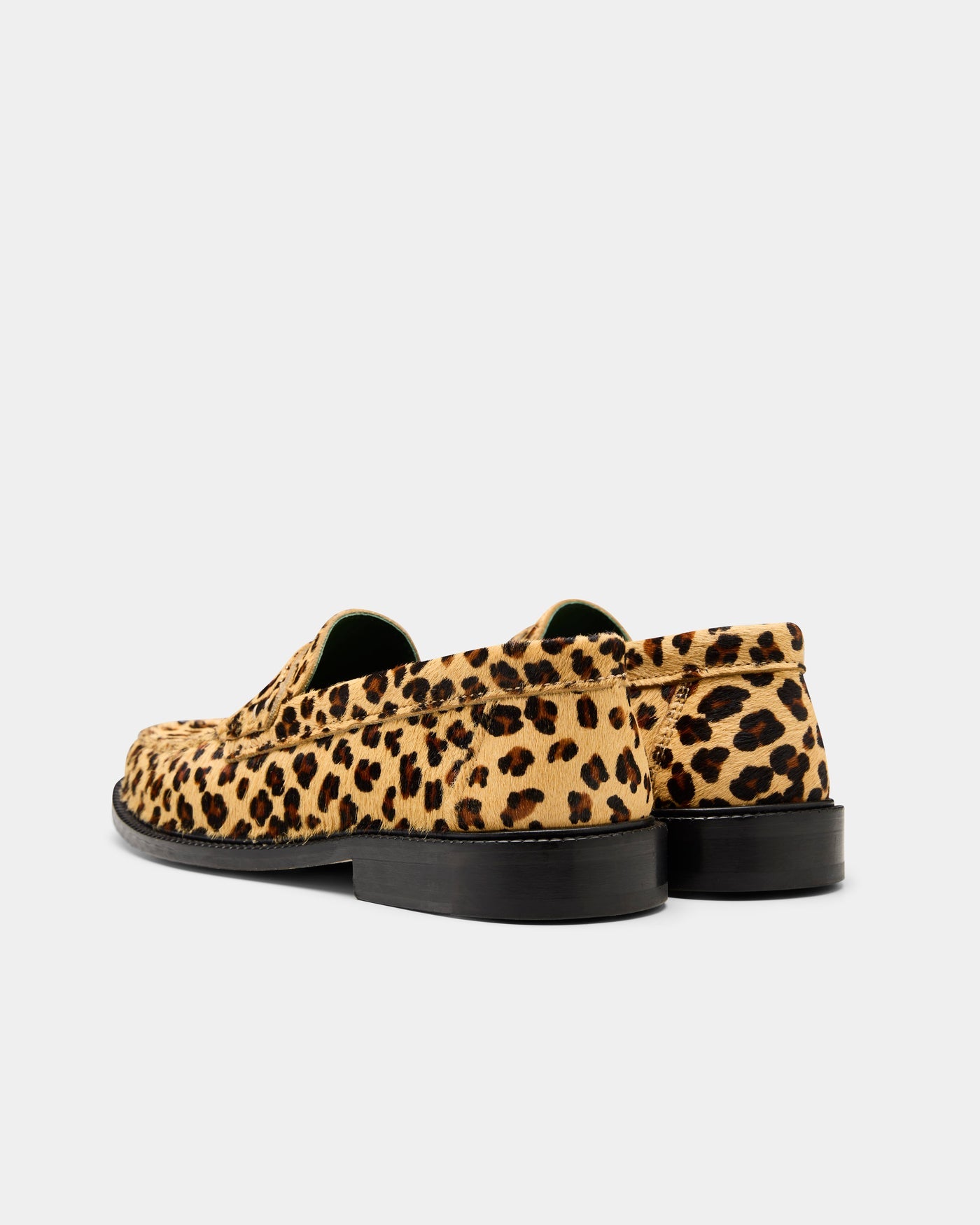 Yardee Moccasin Loafer in Leopard Pony Hair