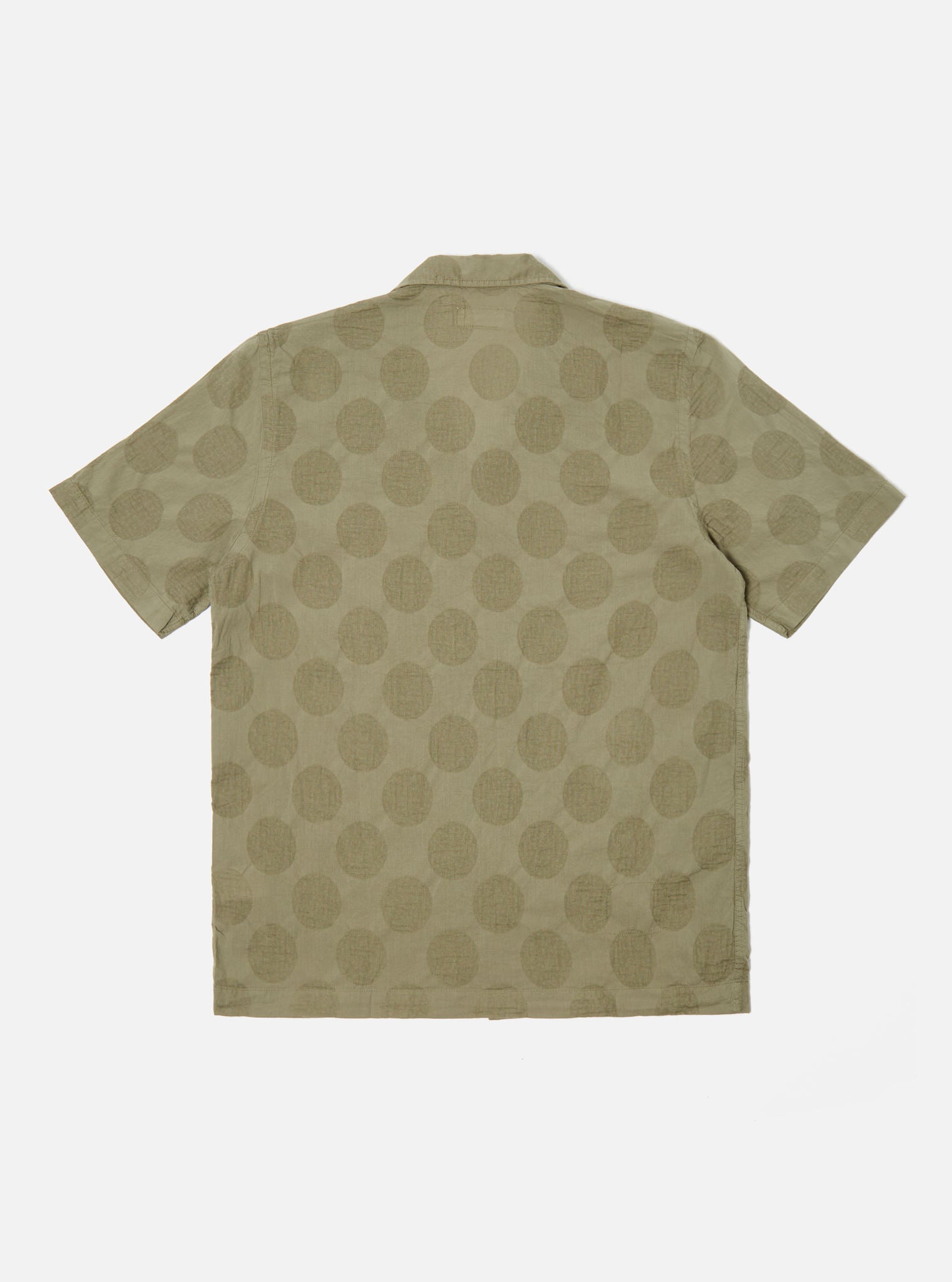 Road Shirt in Light Olive Dot Cotton