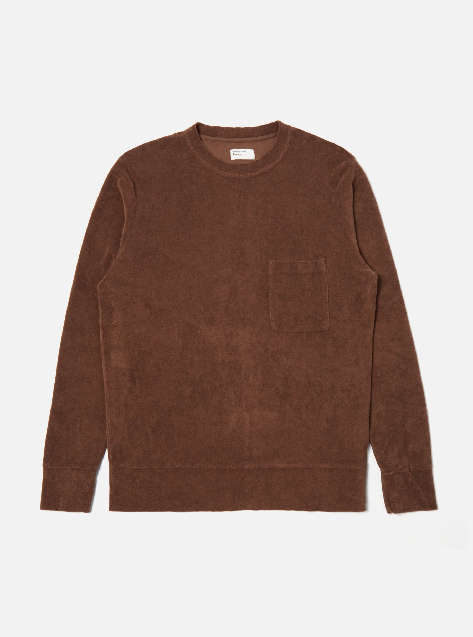Loose Pullover in Brown Terry Fleece