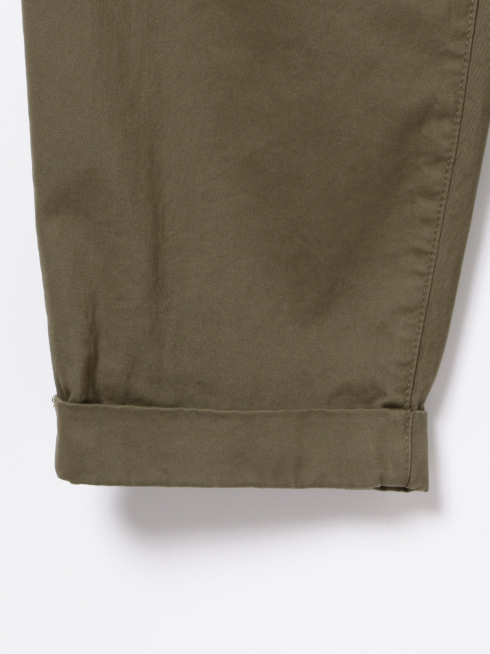2 Pleat Twill Pant in Olive