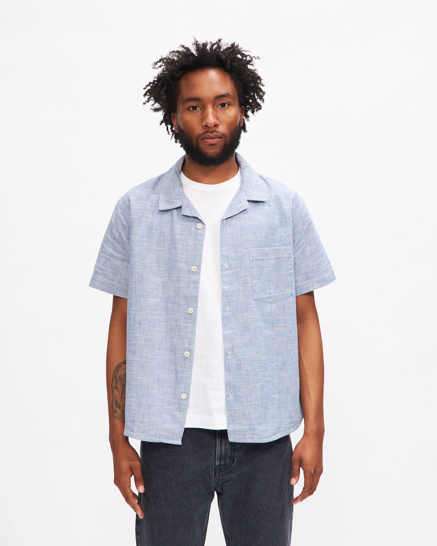 Antique Short Sleeve Chambray