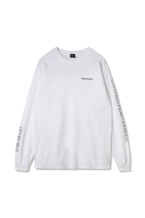 90's Sleeve Logo Longsleeve Tee in White