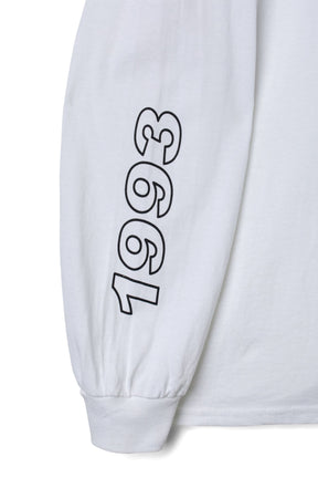 90's Sleeve Logo Longsleeve Tee in White