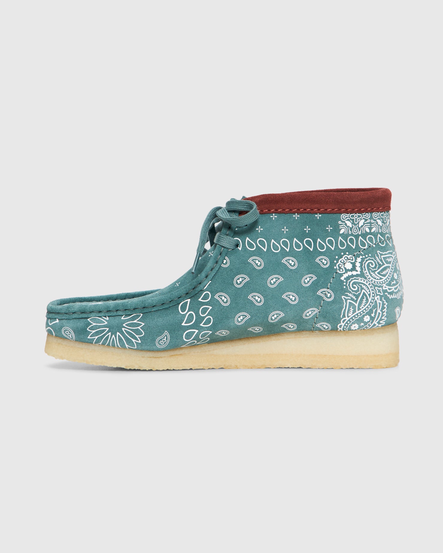 Wallabee Boot in Green Paisley