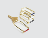 Wilson Keyring - Brass Enameled Black