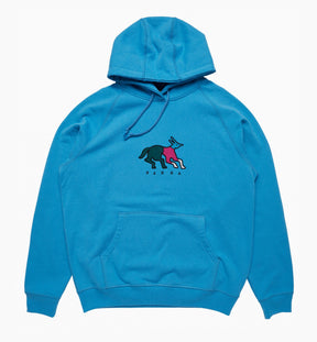 Anxious Dog Hooded Sweatshirt in Greek Blue