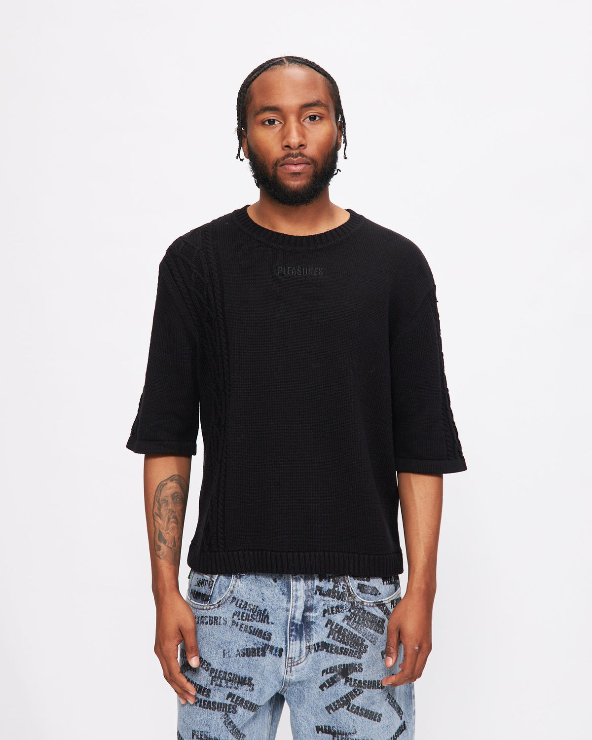 Charlie Mock Neck Shirt in Black