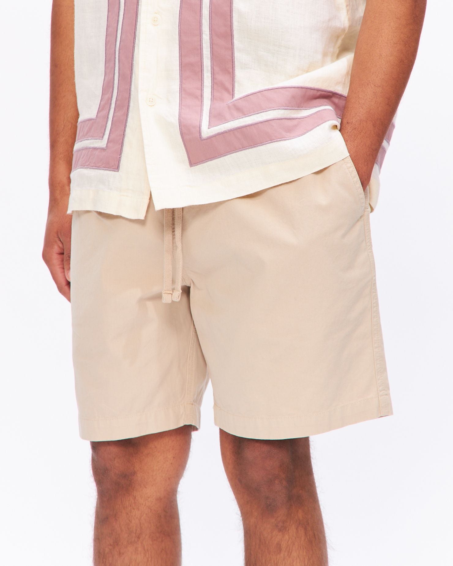 Beach Short in Sand Summer Canvas