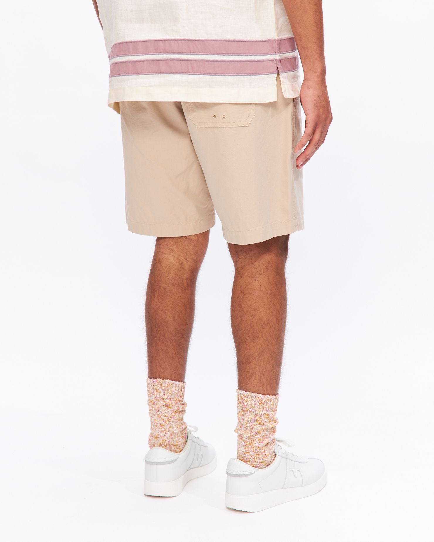 Beach Short in Sand Summer Canvas