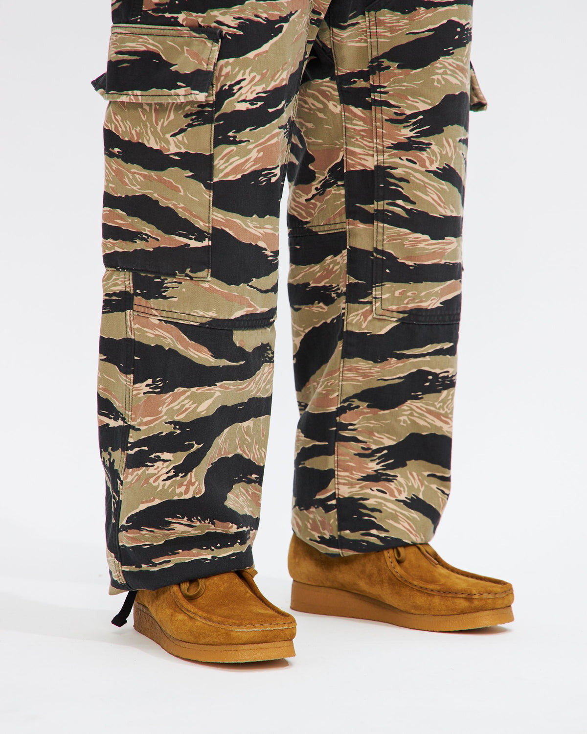 Double Cargo Pants in Tiger Stripe