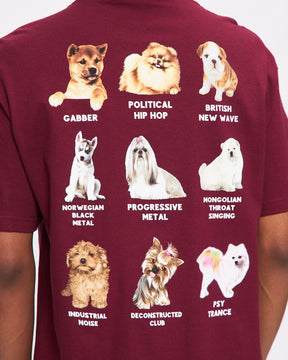 Puppies T-Shirt in Burgundy