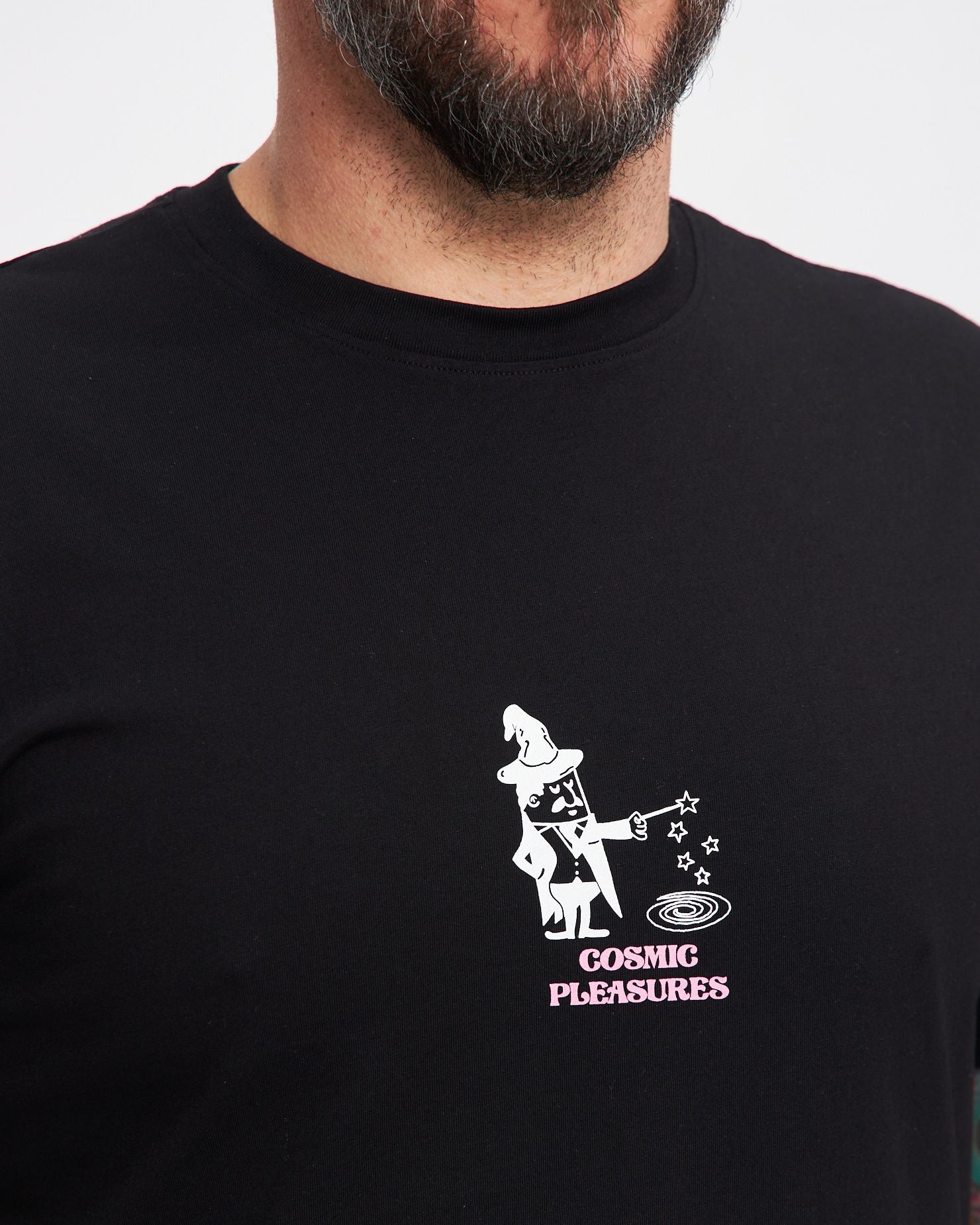 Cosmic Pleasures T-Shirt in Plain Black