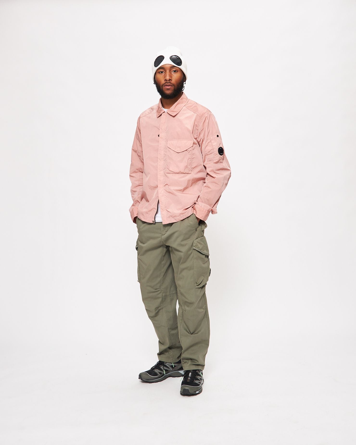 Chrome-R Overshirt in Pale Mauve