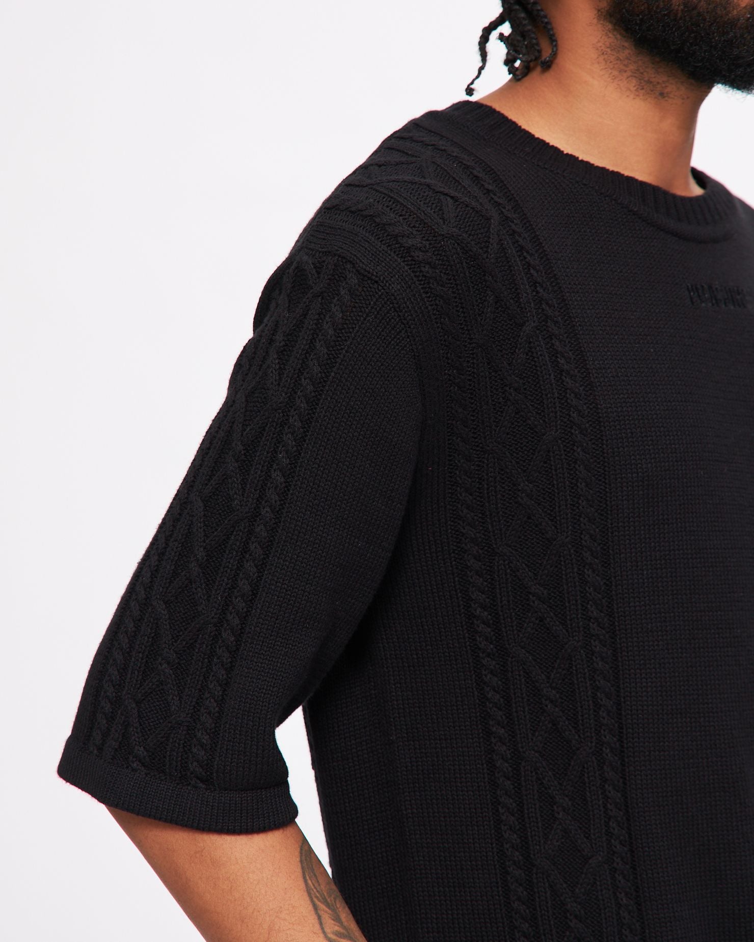 Charlie Mock Neck Shirt in Black