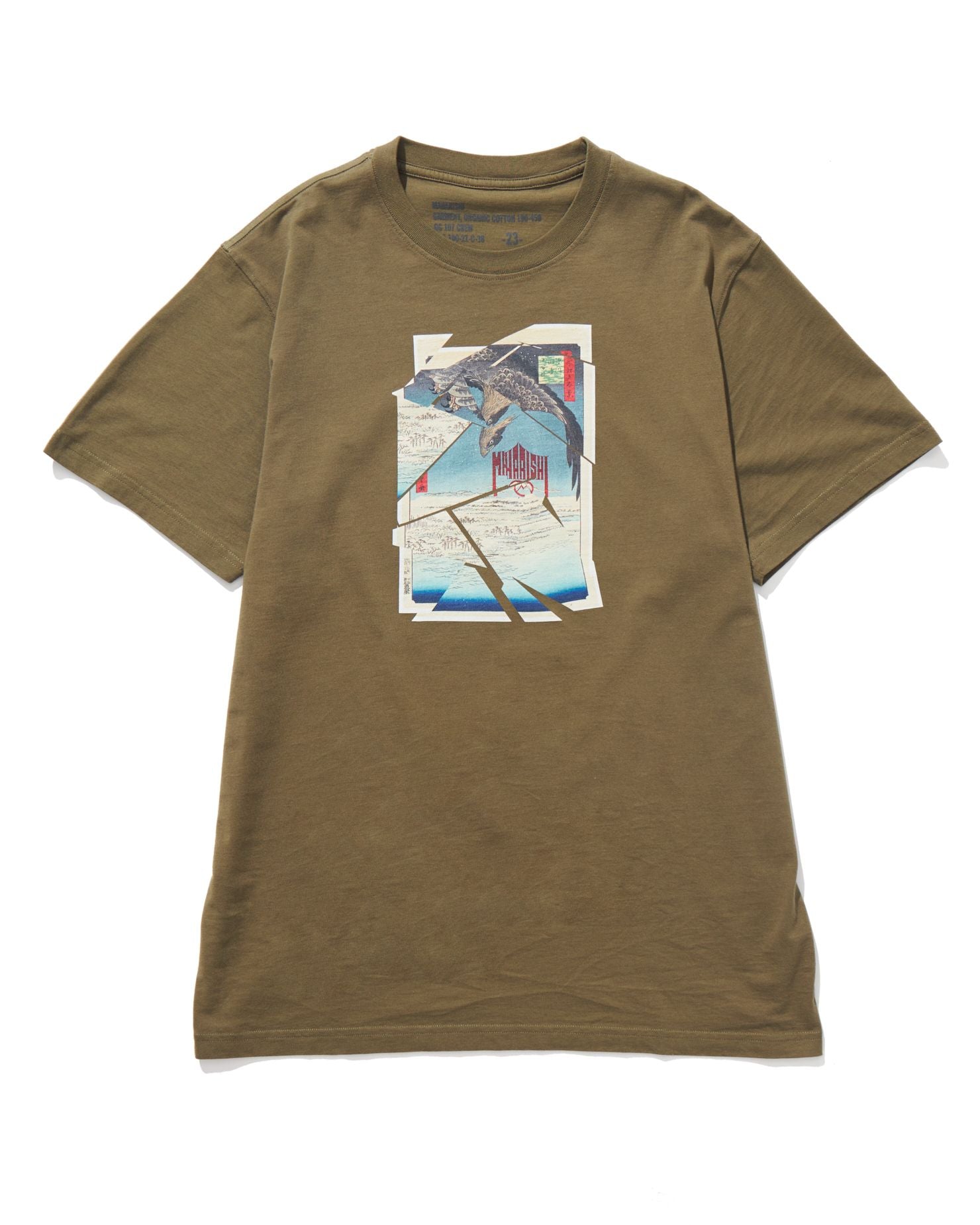 9927 Cubist Eagle T-shirt in Olive Green