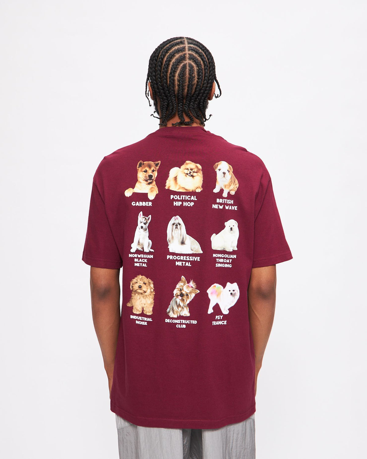 Puppies T-Shirt in Burgundy