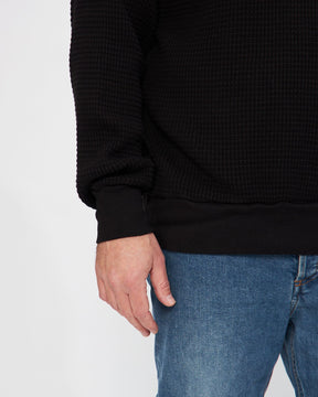 Heavy Thermal Set In Sweat in Black