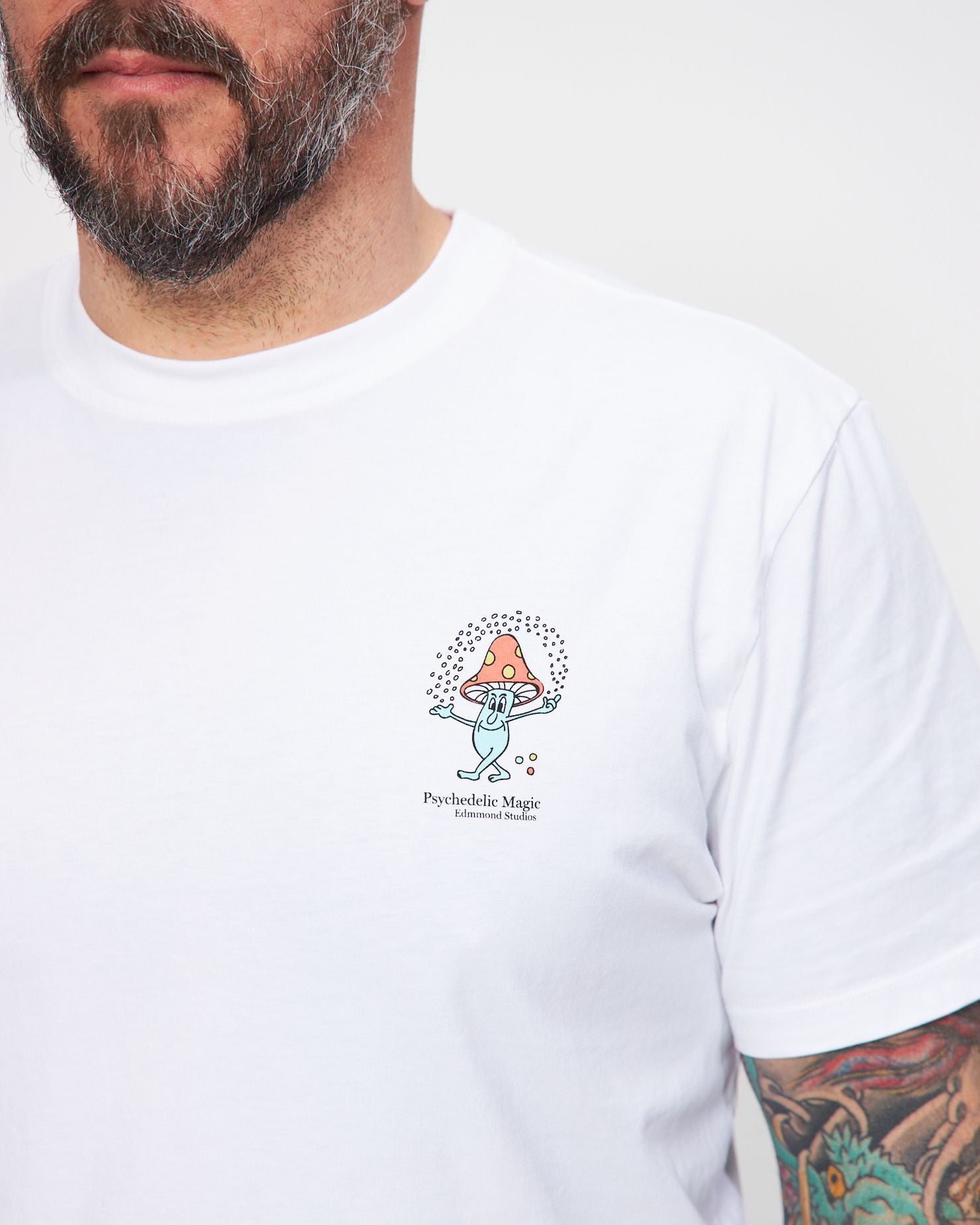 Psychedelic Magic T-Shirt in Plain White