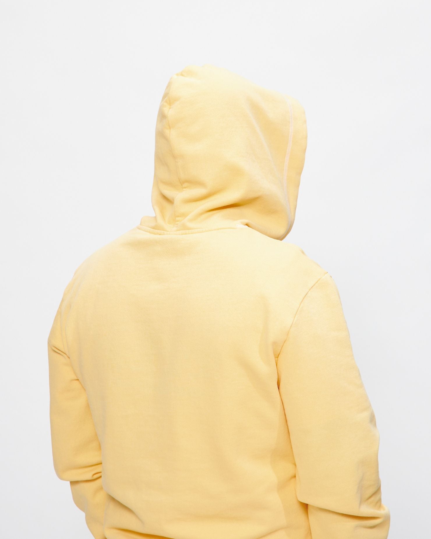College Arch Hoodie in Plain Light Yellow