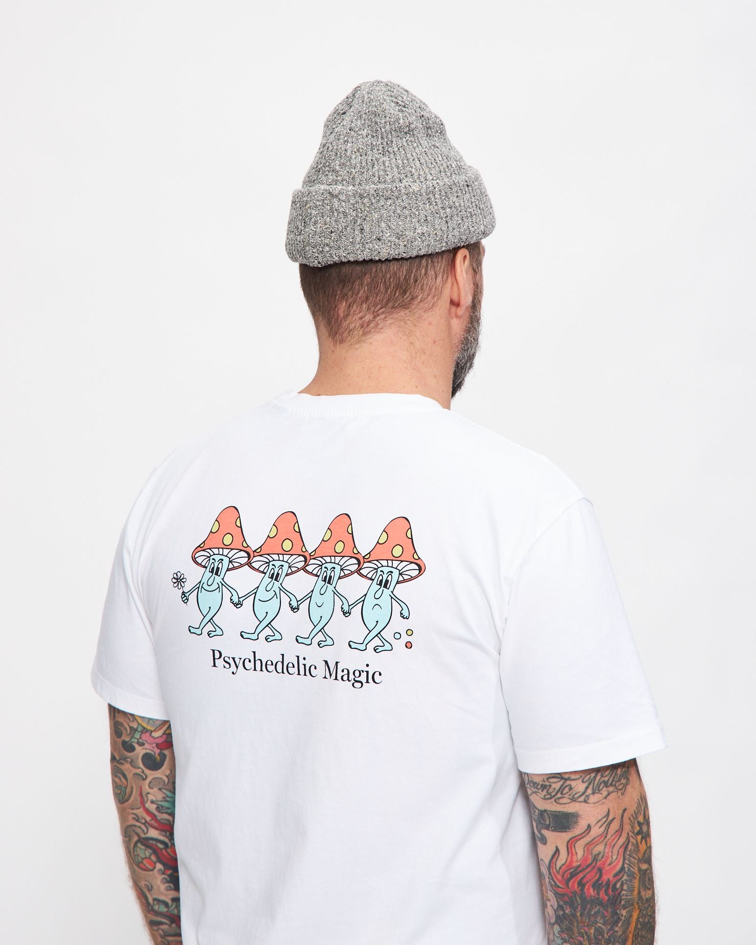 Psychedelic Magic T-Shirt in Plain White