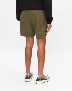 Flatt Nylon Auxiliary Pocket Swim Shorts in Ivy Green