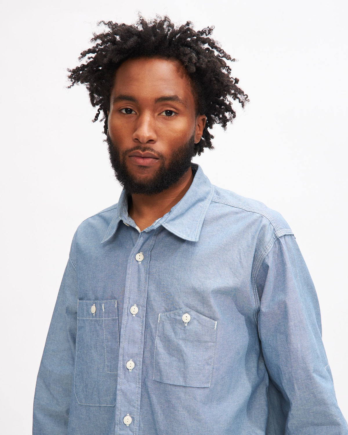 Work Shirt - Lt. Blue Cotton Chambray