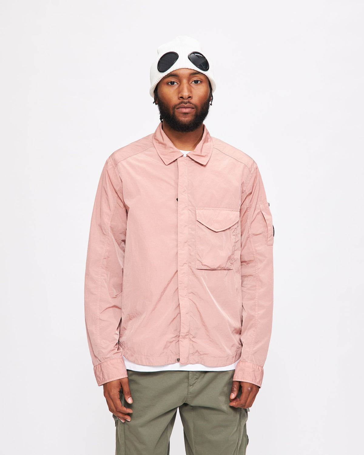 Chrome-R Overshirt in Pale Mauve