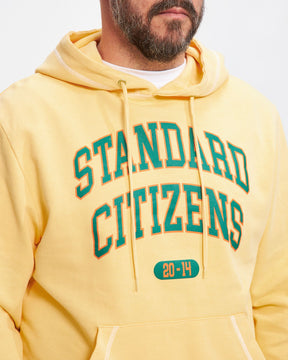 College Arch Hoodie in Plain Light Yellow